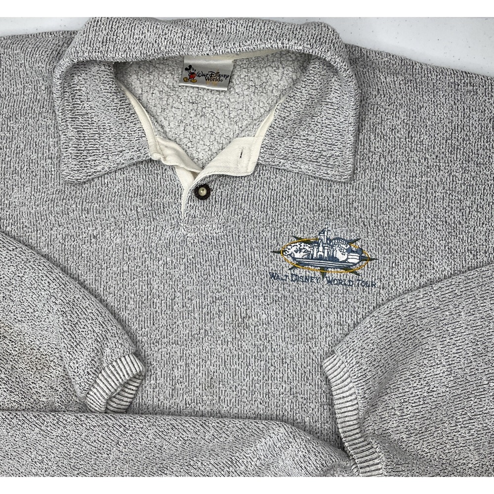 Vintage Walt Disney World Tour Sweatshirt Mens L 90s Embroidered‎ Pullover USA
